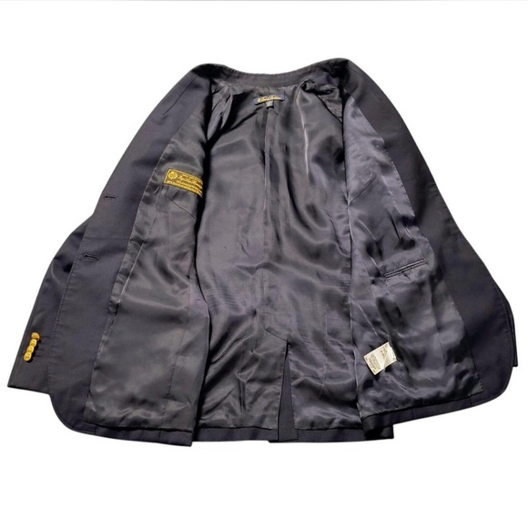 Brooks Brothers Navy Wool Blazer with Gold Buttons, 12 - Picture 5 of 9